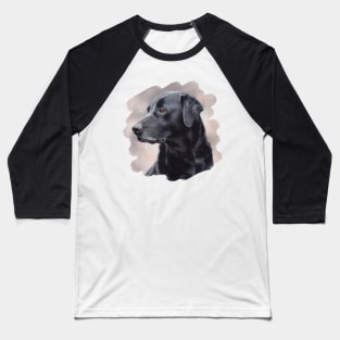 Black Labrador Painting Baseball T-Shirt